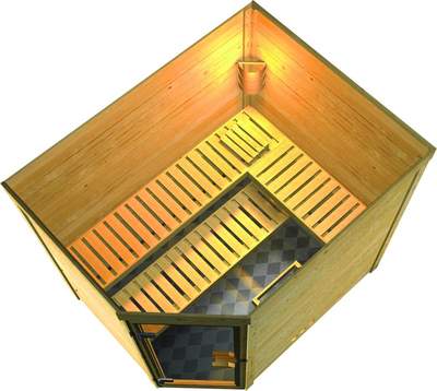 Neue großen Sauna mit 3 Bänken 237 CM breit